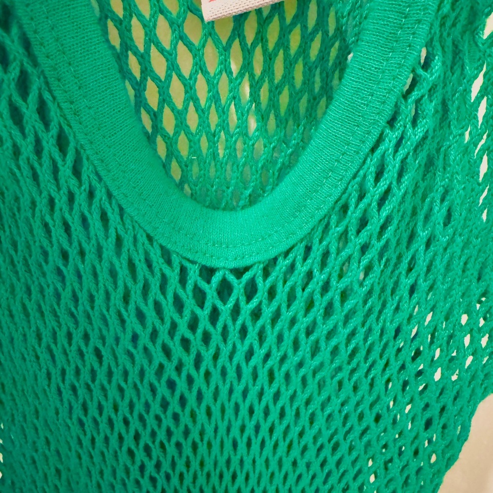 Vibrant Green Mesh Top